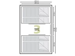 Eurotrail Vis-a-vis Tent Santiago BTC -Sportserie Winkel 55 2 eurotrail santiago btc plattegrond ette0609 2701