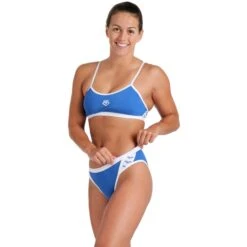 Arena Icons Cross Back Solid Bikini Dames - Royal-White -Sportserie Winkel arena icons cross back solid women bikini royal white 7 1252074