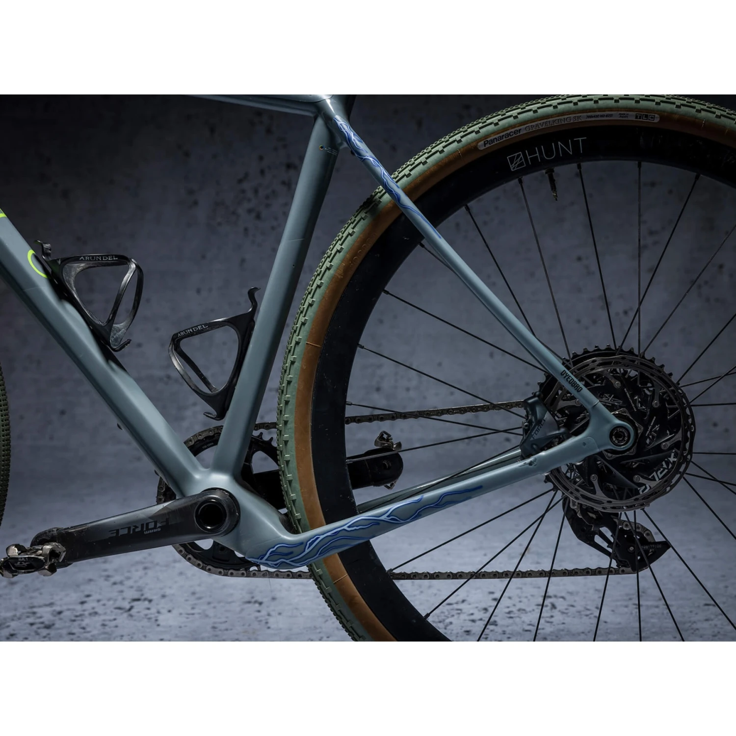 DYEDBRO Lightning Gravel Beschermfolie Voor Het Frame - Blue Matte 3 DYEDBRO Lightning Gravel Beschermfolie Voor Het Frame - Blue Matte - Afbeelding 3