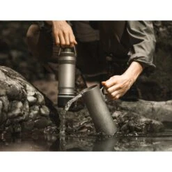 Grayl UltraPress Purifier Titanium Fles Met Waterfilter - 500ml - Desert Tan -Sportserie Winkel grayl ultrapress purifier titanium bottle with water filter 500ml 6 1494957