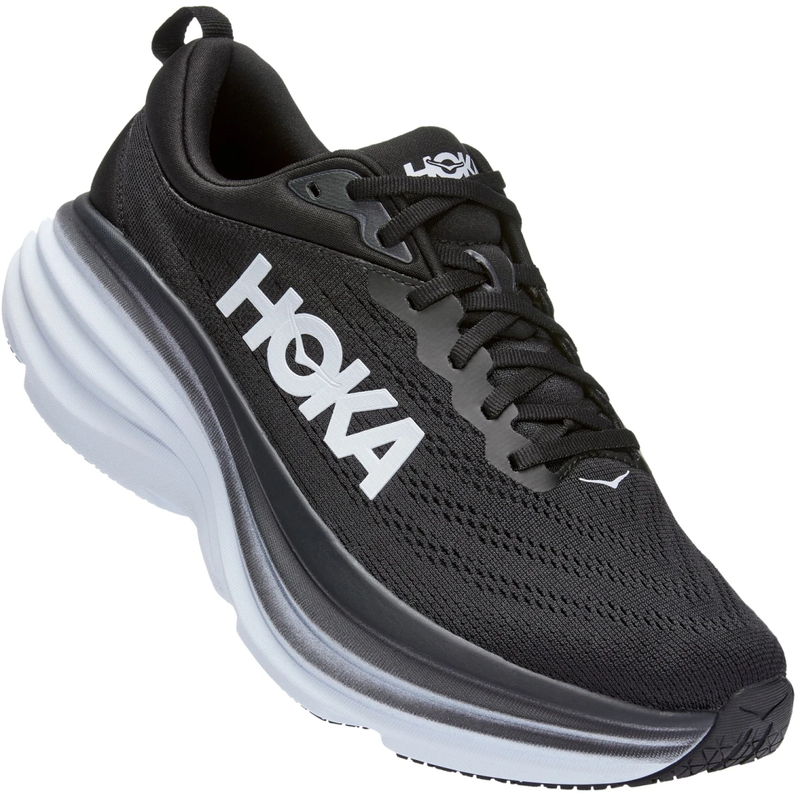Hoka Bondi 8 Wide Hardloopschoenen Heren - Zwart / Wit 1 Hoka Bondi 8 Wide Hardloopschoenen Heren - Zwart / Wit