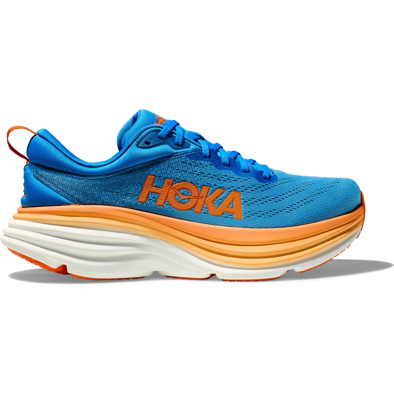 Hoka Bondi 8 Hardloopschoenen Heren - Coastal Sky / Vibrant Orange 2 Hoka Bondi 8 Hardloopschoenen Heren - Coastal Sky / Vibrant Orange - Afbeelding 2