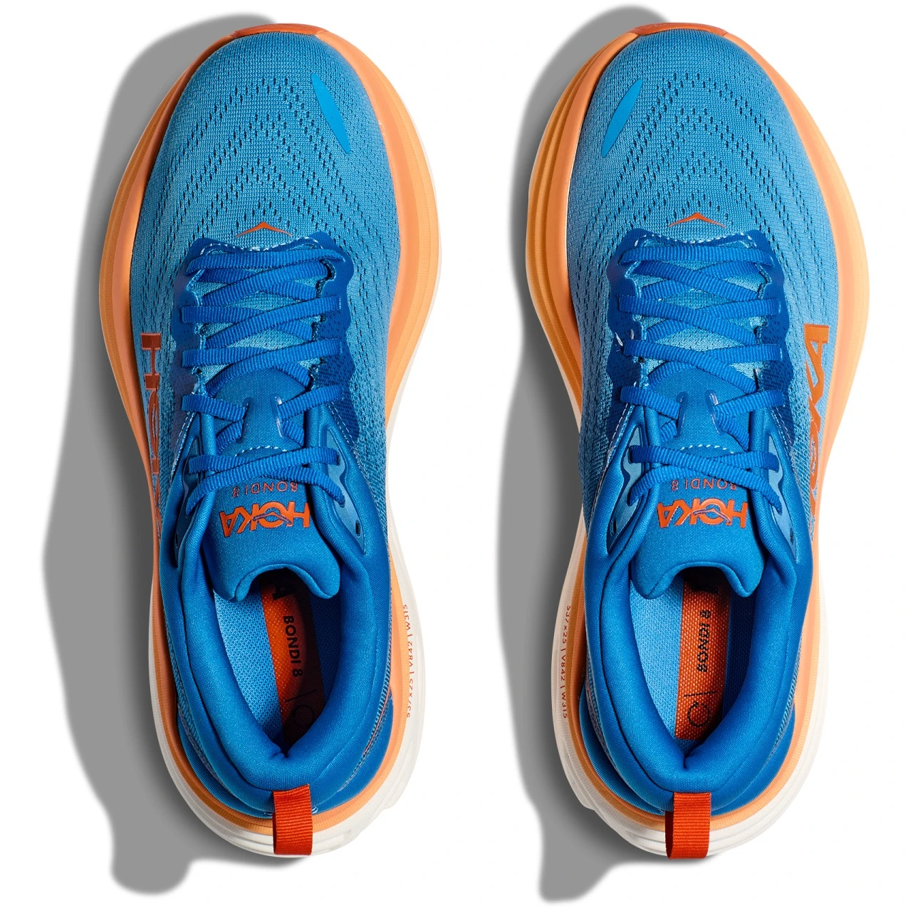 Hoka Bondi 8 Hardloopschoenen Heren - Coastal Sky / Vibrant Orange 5 Hoka Bondi 8 Hardloopschoenen Heren - Coastal Sky / Vibrant Orange - Afbeelding 5
