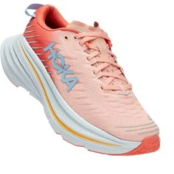 Hoka Bondi X Dames Hardloopschoenen - Camellia / Peach Parfait