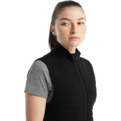 Icebreaker ZoneKnit™ Insulated Vest Dames - Zwart -Sportserie Winkel icebreaker womens zoneknit insulated vest black 4 1271358