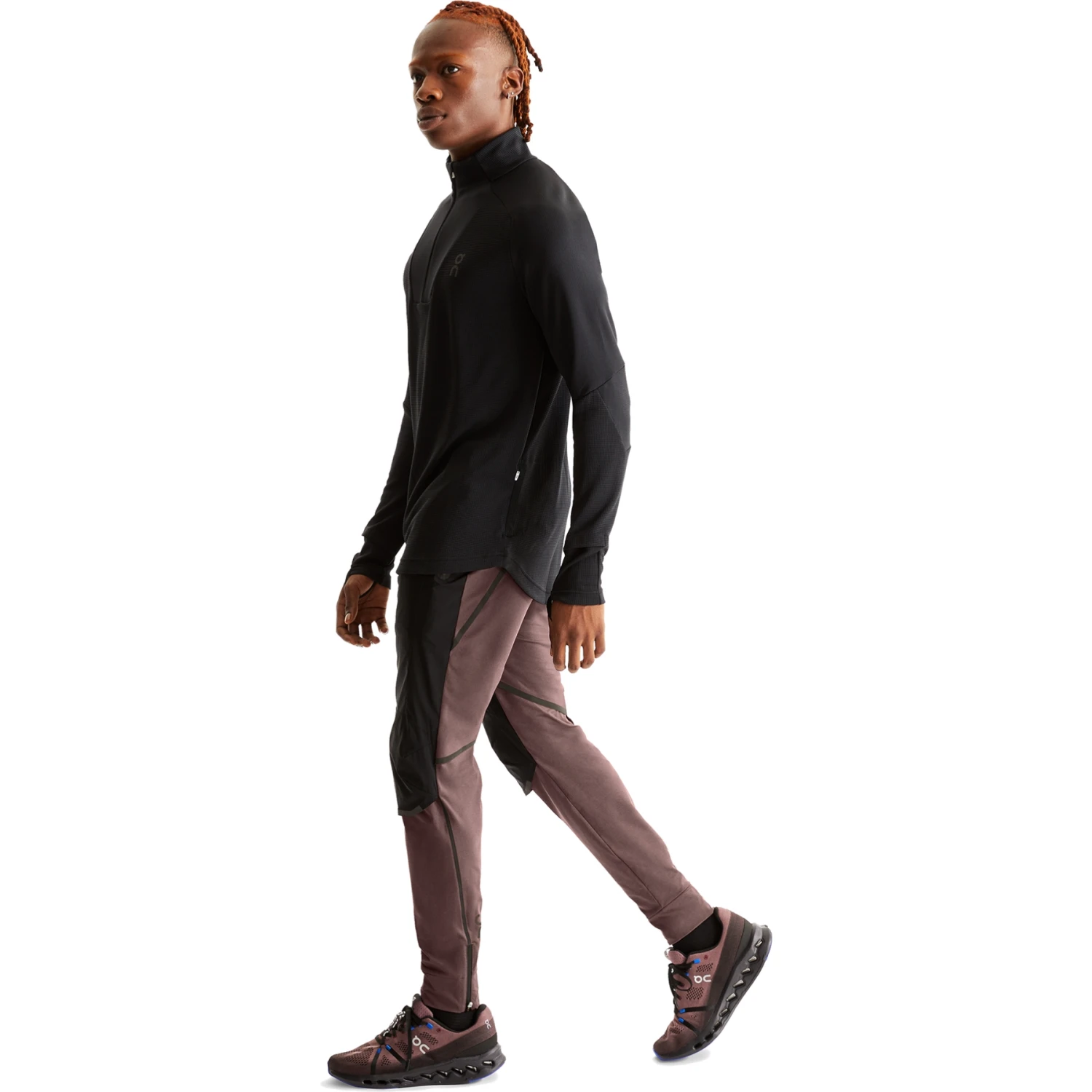 On Running Pants Hardloopbroek - Grape & Zwart 2 On Running Pants Hardloopbroek - Grape & Zwart - Afbeelding 2