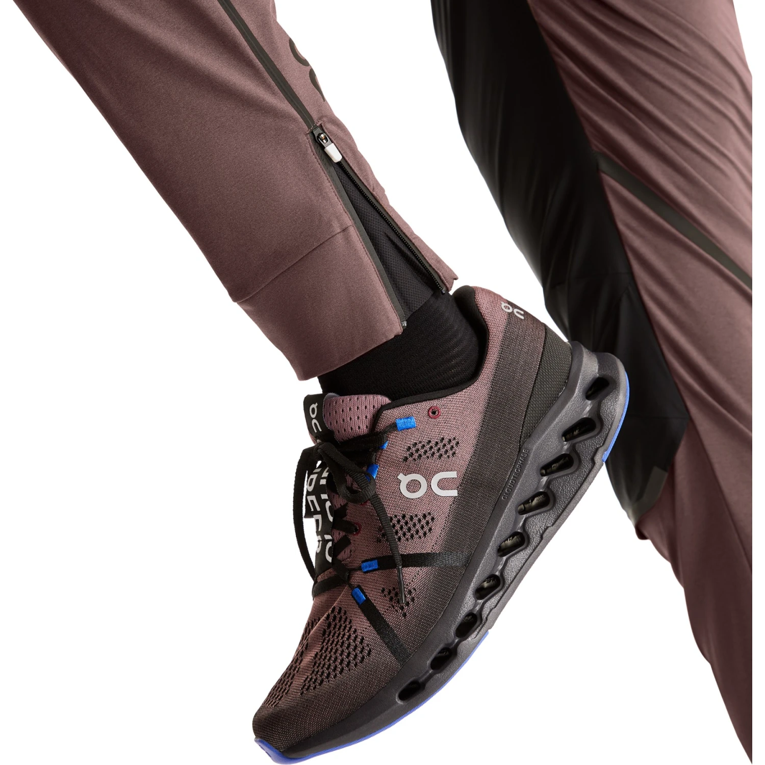 On Running Pants Hardloopbroek - Grape & Zwart 6 On Running Pants Hardloopbroek - Grape & Zwart - Afbeelding 6