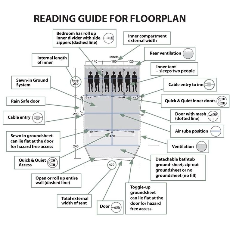 Outwell Universal Awning Size 2 - Grey 10 Outwell Universal Awning Size 2 - Grey - Afbeelding 10