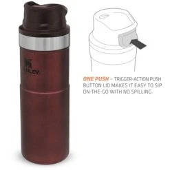 Stanley Classic Trigger-Action Travel Thermobeker 0.47 Liter - Wine Red -Sportserie Winkel stanley classic trigger action travel insulated mug 0 47 liter red 1 1503242