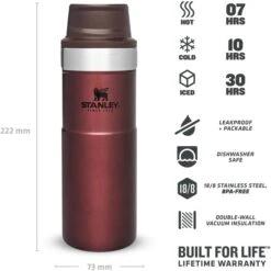 Stanley Classic Trigger-Action Travel Thermobeker 0.47 Liter - Wine Red -Sportserie Winkel stanley classic trigger action travel insulated mug 0 47 liter red 2 1503243